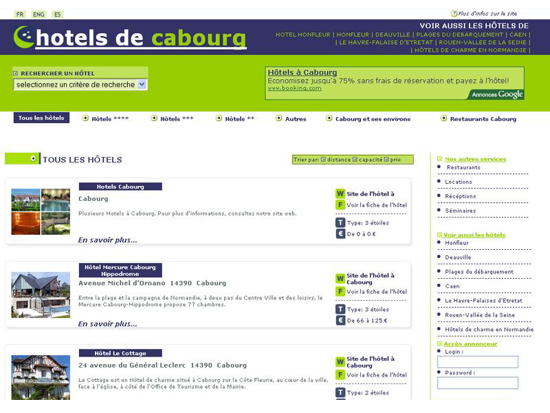 H�tels � Cabourg