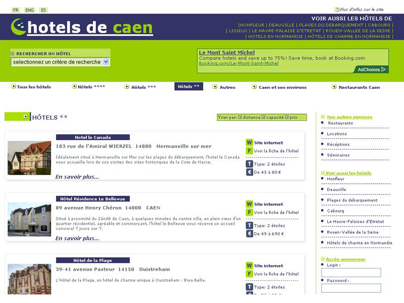 H�tels � Caen