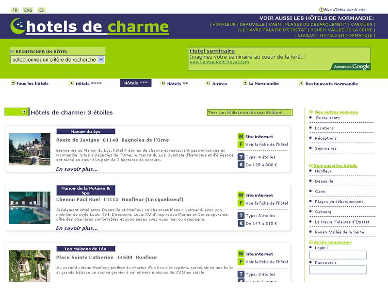 H�tels de charme en Normandie