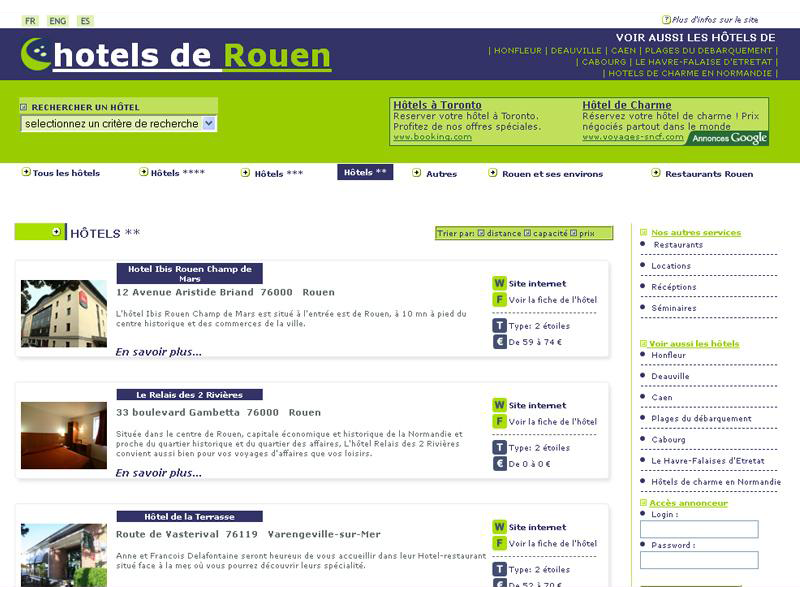 H�tels � Rouen