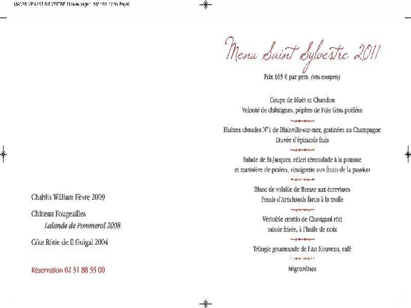 Soir&eacute;e du nouvel an Deauville