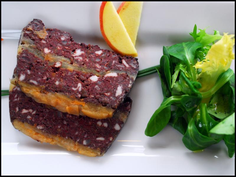 Terrine de boudin noir aux pommes