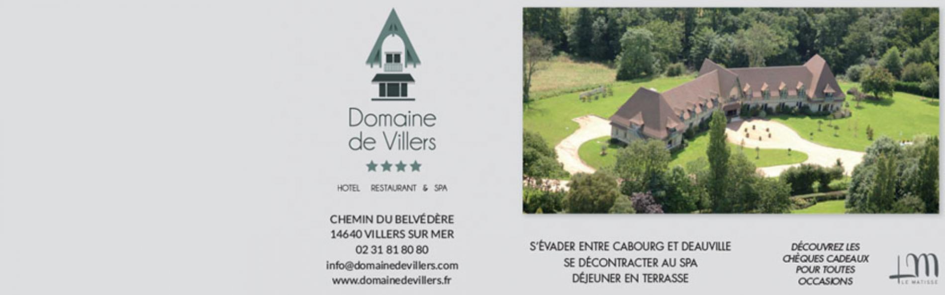 Hotel Deauville Le Domaine de Villers vous propose des sÃ©jours dÃ©tente au spa, des sÃ©jours romantique, d'affaires / sÃ©minaire, ou encore gastronomique au sein du restaurant de l'hotel.