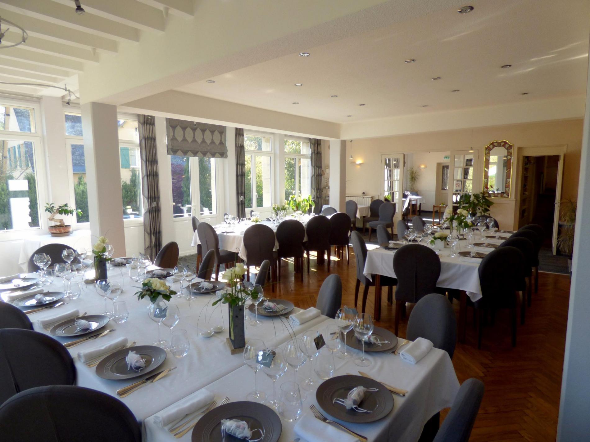 The beautiful restaurant of the Auberge de l'Abbaye
