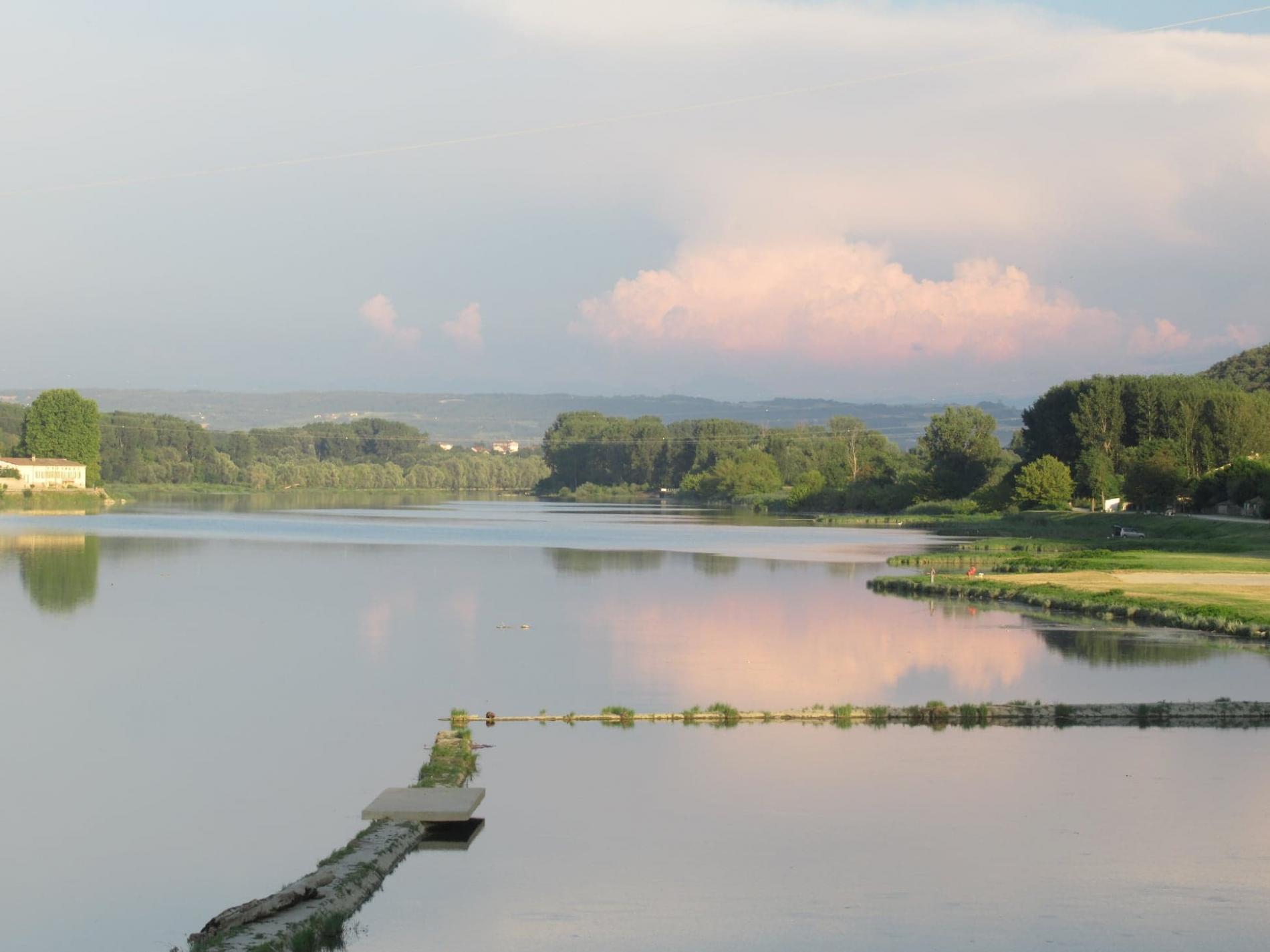 vue rhone bord de Via Rhona