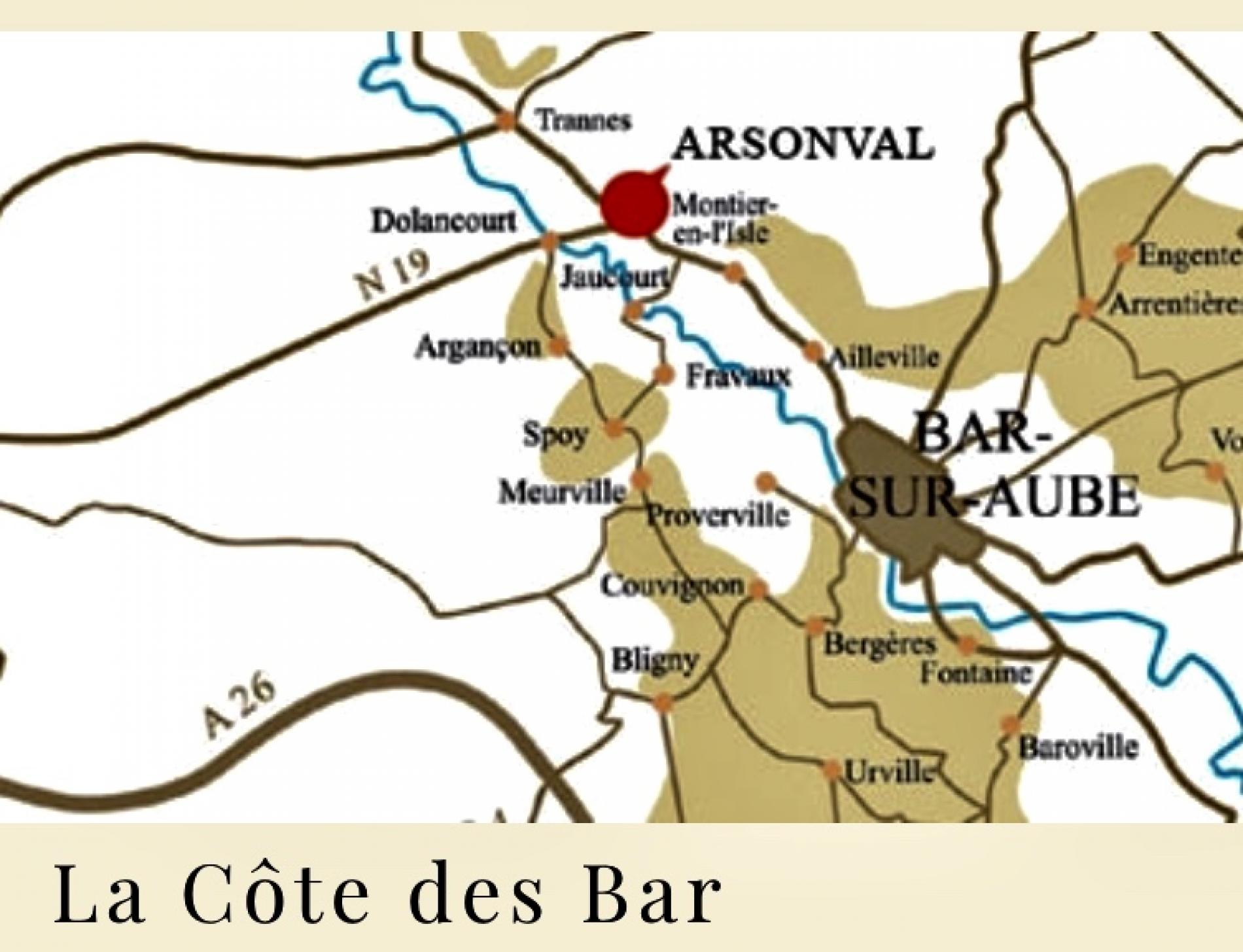 La côte des bars et la route de champagne