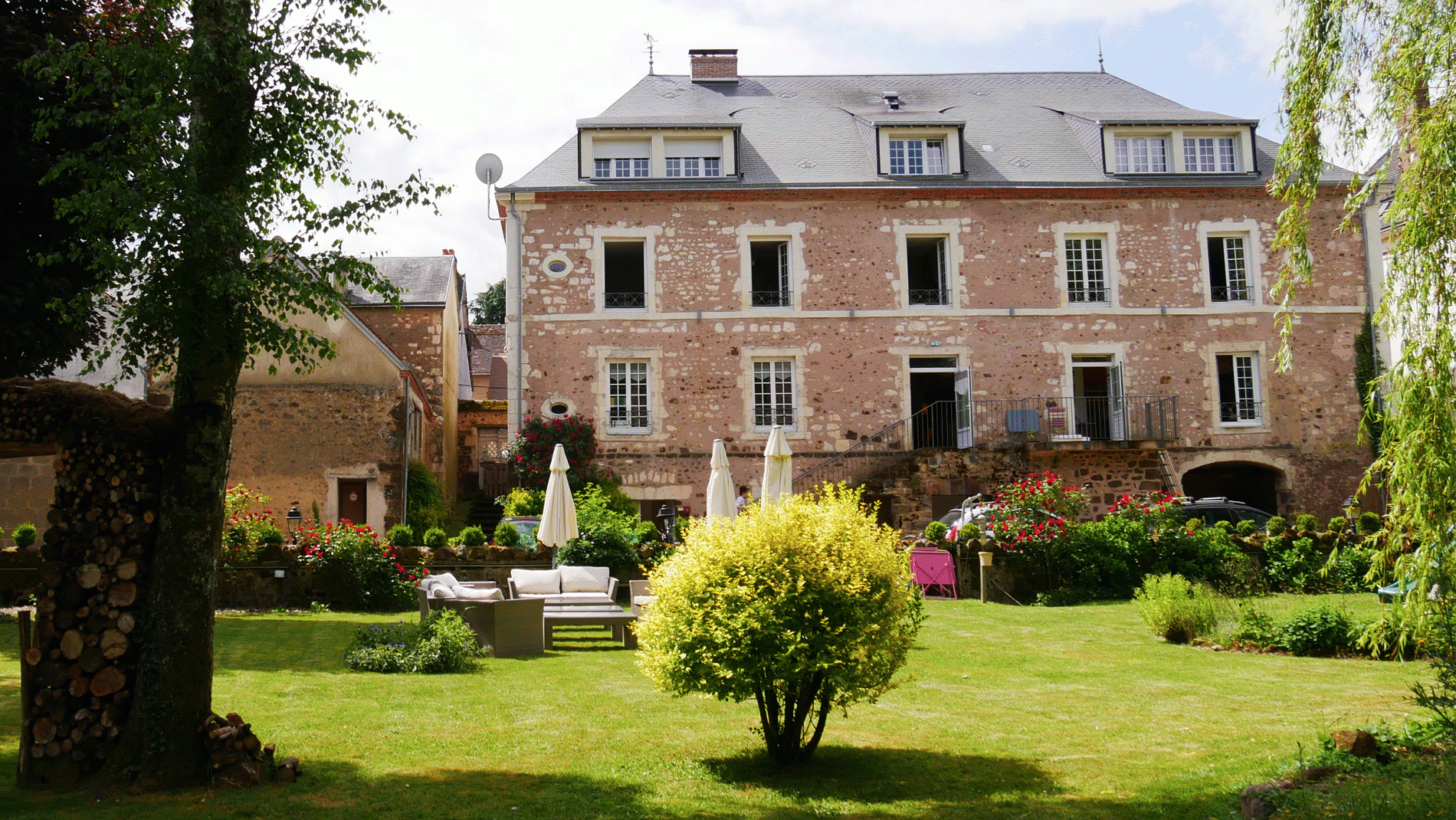 Le jardin de l'Auberge de l'Abbaye