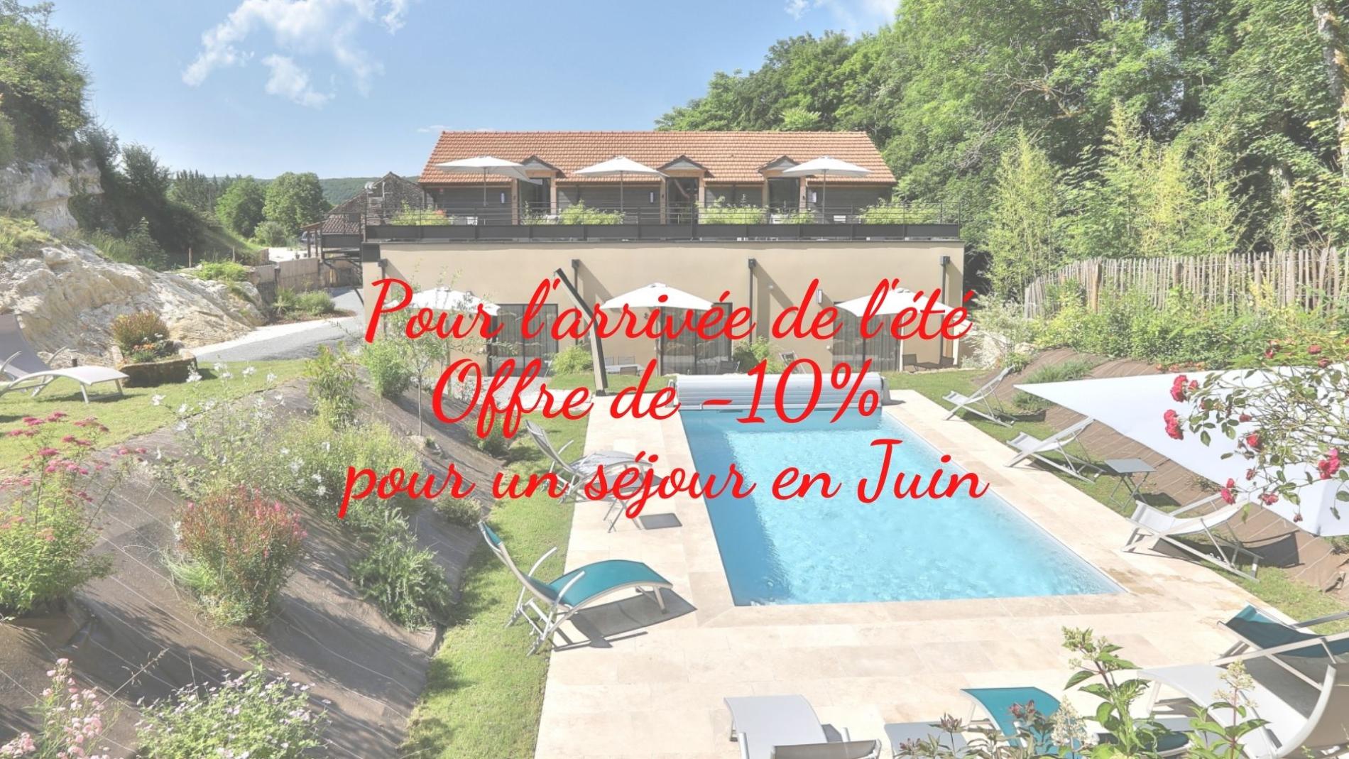 - 10%  for a stay in June