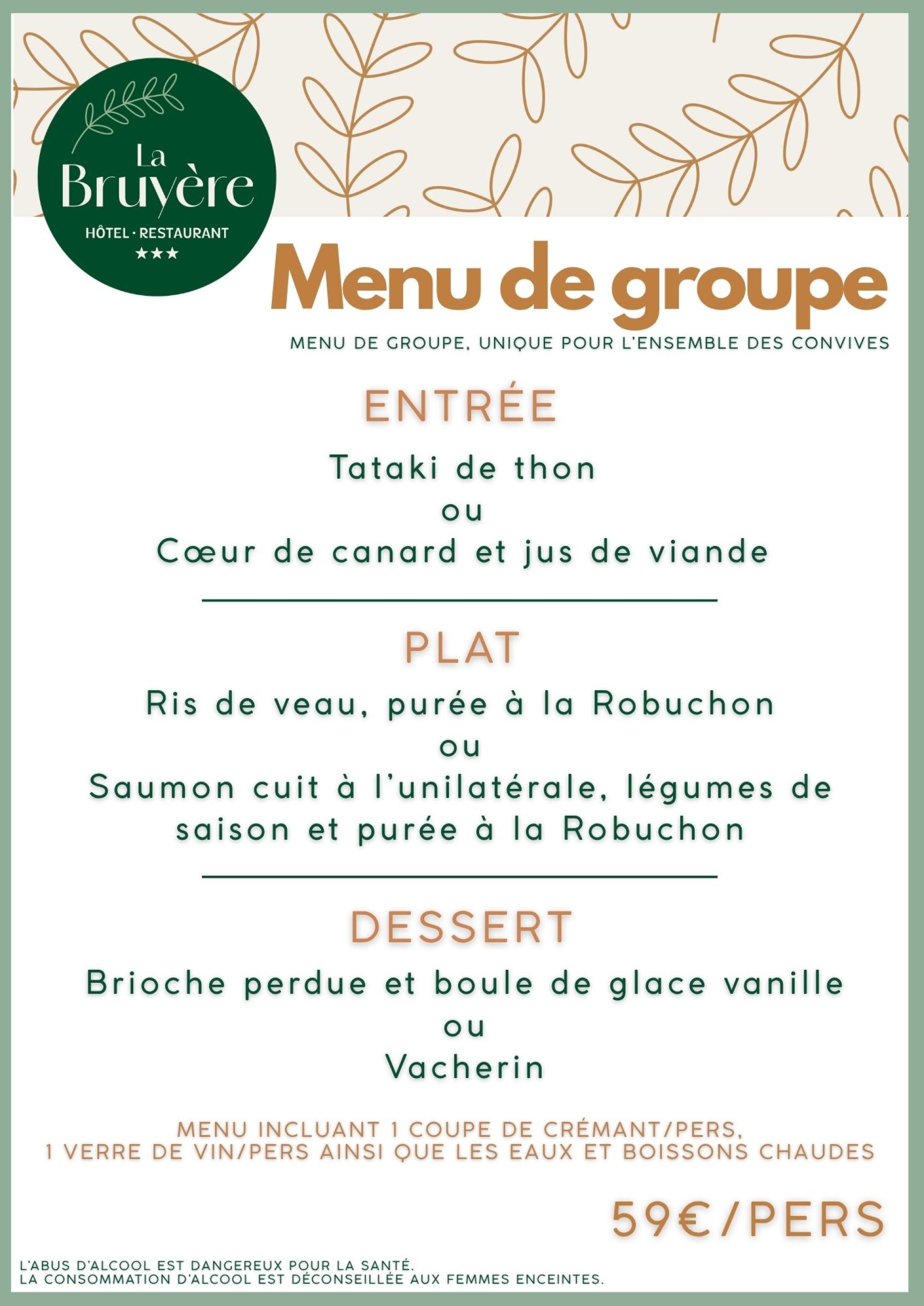 Menu groupe