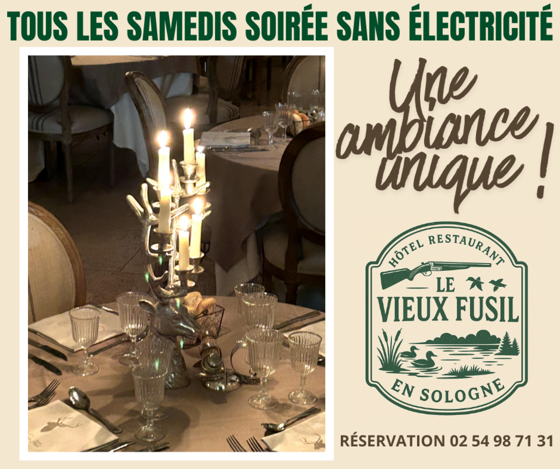 Soirée sans électricité